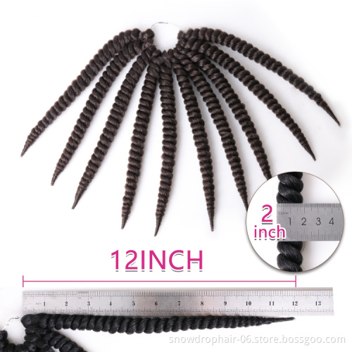 Senegalese Twist Braided Locs Synthetic Pre Stretched Hair Extension Ombre Color Crochet Box Braid Kids Braiding Hair